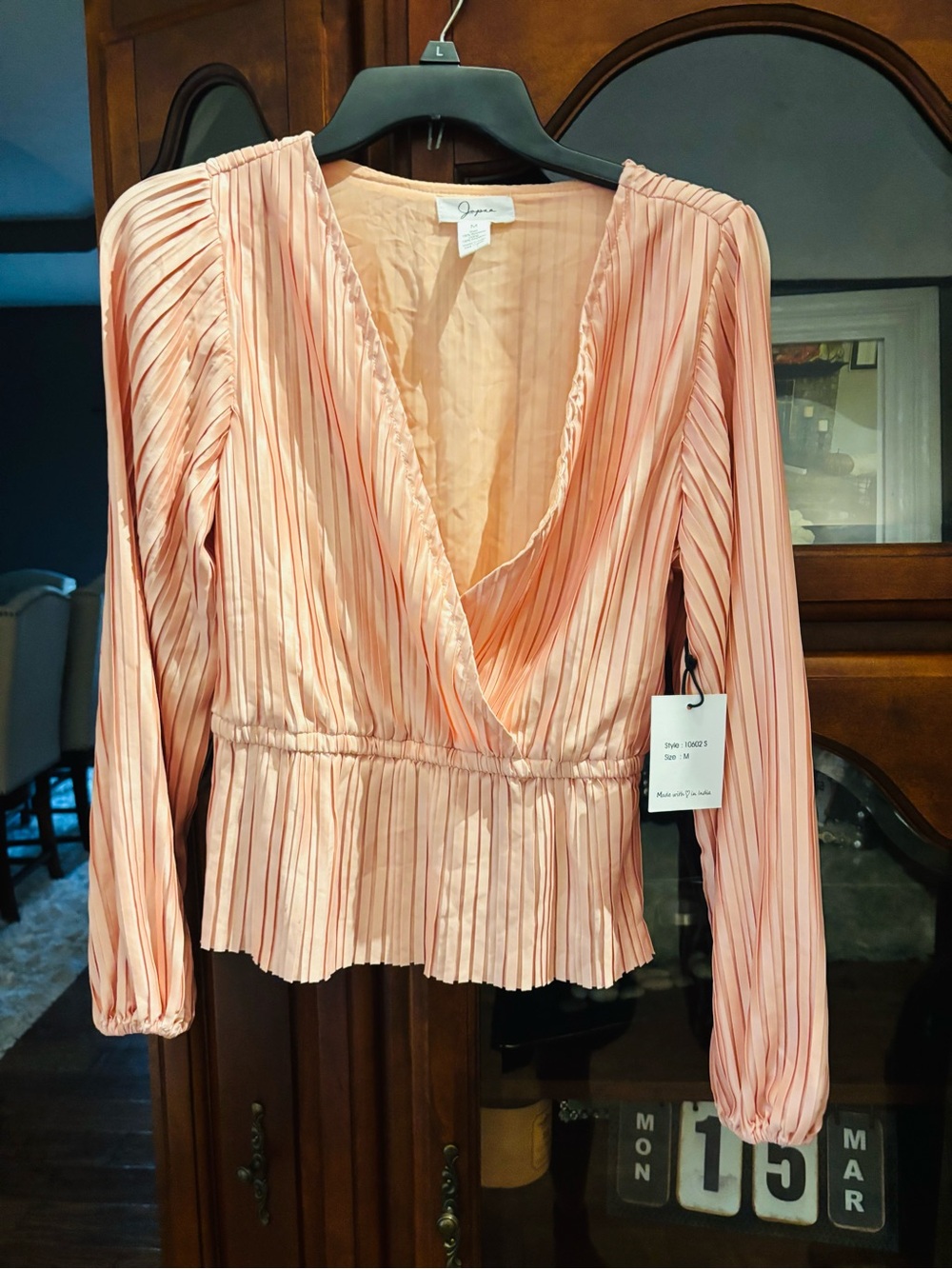 Fancy Pink Satin Blouse